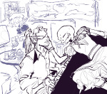  2025 alternate_calliope alternate_hair arquiusprite beverage blush cake clouds davepetasprite^2 dirk_strider fashion food formal fullres haven instrument jaggy_lines lying monochrome multishipping neorails ocean piano roxy_lalonde shipping sitting skullcap sprite sweat 