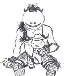  2011 crossdressing fullres grayscale hb hearts_boxcars problem_sleuth problem_sleuth_(adventure) sailorbeefcake sitting size_difference sweat 