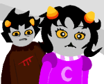  2012 animated blood_aspect cptnameless dream_ghost dreamself fullres godtier jaggy_lines karkat_vantas knight nepeta_leijon no_hat 