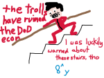 2025 doodleordie facial_hair fullres scoundrellyfeline solo stairs starter_outfit sweet_bro sweet_bro_and_hella_jeff text transparent