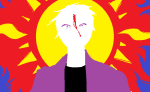  2025 aspect_powers aspect_symbol blood candy_timeline daily eyestrain fullres hamsterdads headshot highlight_color homestuck:_beyond_canon jaggy_lines light_aspect rebel_half-jacket rose_lalonde silhouette solo 