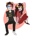  2spooky aradia_megido demented-sheep godtier holding_hands maid palerom shipping sollux_captor 