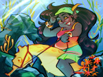  2026 animals carrying casual chubstuck fashion feferi_peixes finger_guns fish flowers freckles fullres greezear sitting solo underwater 