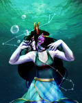  feferi_peixes maaayonnaise no_glasses solo stars underwater zodiac_symbol 