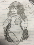 0u0 2015 agpicklefeet aradia_megido fullres godtier grayscale maid sketch solo text time_aspect word_balloon