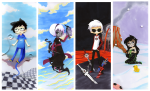  2011 3_in_the_morning_dress animals battlefield beta_kids black_squiddle_dress breath_aspect caledscratch clouds dave_strider frogs fullres gears godtier grimdark heir jade_harley john_egbert kneeling land_of_frost_and_frogs land_of_heat_and_clockwork land_of_light_and_rain midair papercraft red_baseball_tee rose_lalonde scarlet_ribbitar snoop_dogg_snow_cone_machete sord thorns_of_oglogoth valerei 