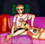  2025 barefoot couch dave_strider dersecest fullres head_on_lap incest lying red_baseball_tee redrom rose_lalonde shipping sisterseme sitting starter_outfit 