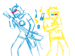 allisonisokaami fullres instrument lineart microphone music_note sollux_captor starter_outfit terezi_pyrope theme_coloring
