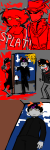 2026 animals au blood breath_aspect casual clouds dirk_strider eridan_ampora fashion formal fullres godtier hat heir john_egbert karkat_vantas koala_tea low_angle nepeta_leijon no_glasses no_hat pajamas profile starter_outfit sun sweat text unhomelystuck