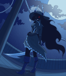 2014 ancestors ancestral_awakening_sword blinded_mindfang freckled-king fullres hat limited_palette marquise_spinneret_mindfang night oblique_angle ships silhouette solo stars starter_outfit