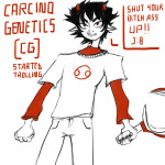 2025 casual fullres grayscale ham0naa highlight_color karkat_vantas monochrome sickle solo starter_outfit text word_balloon