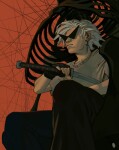  2023 body_modification dirk_strider fullres low_angle ohmeiios sitting solo starter_outfit unbreakable_katana 