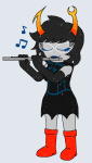  2026 aranea_serket dancestors flute frigiddoctoratus fullres instrument jaggy_lines mindfang_dress music_note scribble_mode solo 