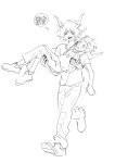 2025 carrying fullres gamzee_makara grayscale holding_hands monochrome pbj redrom shipping sketch starter_outfit sweat tavros_nitram thought_balloon tiniming66