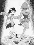  2017 cluster-n dancing fullres grayscale hiveswap joey_claire starter_outfit 