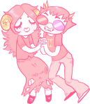  2013 2spooky aradia_megido fullres holding_hands redrom screamsicle shipping sollux_captor starter_outfit transparent 