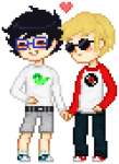  2013 blush dave_strider fullres hammertime heart holding_hands john_egbert ohdeerling pixel red_baseball_tee redrom shipping starter_outfit transparent 
