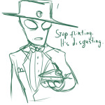  2016 crowbar deleted_source felt food fullres monochrome parody sketch solo sonic_the_hedgehog starter_outfit text threeheadedhydra 