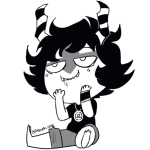  2018 bana barefoot blush fullres grayscale hiveswap karako_pierot monochrome sitting solo starter_outfit 