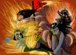  2011 action_claws aradia_megido calamityjane dave_strider equius_zahhak fashion fire_zodiacs flag fullres nepeta_leijon 