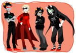  dave_strider dogtier goatings godtier jade_harley karkat_vantas knight rule63 space_aspect terezi_pyrope time_aspect witch 