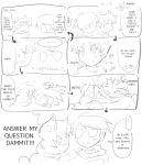 2025 art_dump blush comic dave_strider fullres godtier grayscale karkat_vantas knight language:japanese monochrome ohmynyah red_knight_district shipping sketch starter_outfit sweat text time_aspect translated word_balloon
