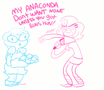  animated cottoncandy deleted_source food jane_crocker lineart lyricstuck moved_source redrom roxy_lalonde shipping sir_mix-a-lot text zamii070 