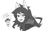  2026 dogtier fullres godtier grayscale headshot highlight_color jade_harley john_egbert language:japanese monochrome r_ch07 space_aspect starter_outfit sweat text witch word_balloon 