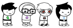  2025 beta_kids dave_strider fullres glasses_added image_manipulation jade_harley jaggy_lines jinxthebinxyy john_egbert no_glasses rose_lalonde sprite_mode starter_outfit wut 