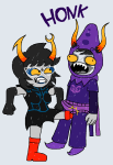  2026 aranea_serket bard codtier dancestors frigiddoctoratus fullres gamzee_makara godtier jaggy_lines mindfang_dress rage_aspect scars scribble_mode text 