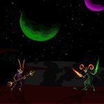  2013 ancestors cover_art fullres green_moon her_imperious_condescension imperial_trident pink_moon pixel pool_cue_wands psionics scarodactyl stars starter_outfit strife the_handmaid 