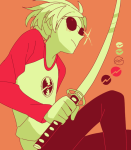  ace4eyes dave_strider katana limited_palette red_baseball_tee solo 