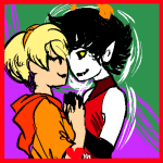  2011 doribuki fullres godtier heart holding_hands jaggy_lines kanaya's_red_dress kanaya_maryam light_aspect rainbow_drinker redrom rose_lalonde rosemary seer shipping 