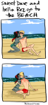  comic coolkids dave_strider kiss licking madseason no_glasses ocean redrom shipping summer swimsuit terezi_pyrope 