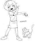  2026 cyj fullres grayscale jaspers language:korean lineart monochrome rose_lalonde starter_outfit text translation_request 