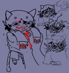  2024 blood cat_hat highlight_color ittybittybumblebee knife nepeta_leijon solo starter_outfit 
