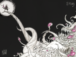  2019 black_squiddle_dress cluster-n fullres grayscale highlight_color horrorterrors knitting_needles monochrome rose_lalonde text 