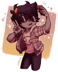  2016 fashion fullres glasses_added karkat_vantas marcia phone selfie solo transparent 