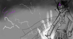 2011 empiricist's_wand eridan_ampora fullres grayscale highlight_color monochrome pride sketch solo starter_outfit text