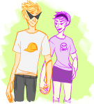  dark_hearts dirk_strider holding_hands incest redrom rose_lalonde shipping sirpoopsmany starter_outfit 