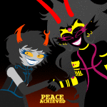  2026 ancestors animated aranea_serket body_modification dancestors frigiddoctoratus fullres her_imperious_condescension jaggy_lines mindfang_dress no_glasses pastiche silhouette sweat text 