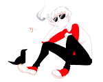  crows curlybowlcuts dave_strider sitting smoking solo starter_outfit 