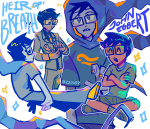  2020 art_dump breath_aspect fullres godtier heir john_egbert sitting solo starter_outfit text wise_guy_slime_suit zzoupz 