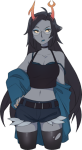  2024 alternate_hair animated apng blush crying deletethestars fashion friendsprite fullres reaction solo transparent vriska_serket 