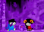  2016 animated aradia_megido beat-bro breath_aspect comic dancing derse fullres godtier heir jaggy_lines john_egbert maid sprite_mode time_aspect 
