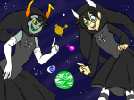  derse dogtier godtier jade_harley kanaya_maryam non_canon_design planets prospit screamingfish space_aspect stars sylph witch 