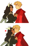  blush comic dave_strider deleted_source dogtier godtier heart jacknhobbs jade_harley kiss knight no_glasses redrom shipping space_aspect spacetime time_aspect witch 
