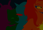  2025 feferi_peixes fullres godtier jaggy_lines light_aspect nepeta_leijon no_hat official_art silhouette terezi_pyrope thief vibri vriska_serket 