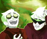  crying dave_strider dirk_strider godtier heart_aspect knight panel_redraw paperseverywhere prince time_aspect 