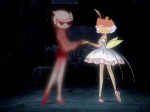  anonymous_artist crossover dirk_strider holding_hands jake_english princess_tutu pumpkin_patch redrom shipping 